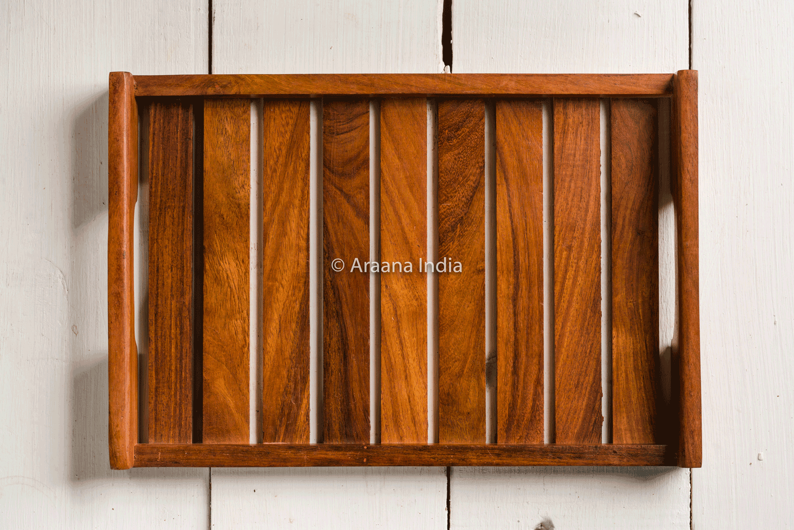 Thumbnail preview #2 for Dhaari - Striped wooden serving tray