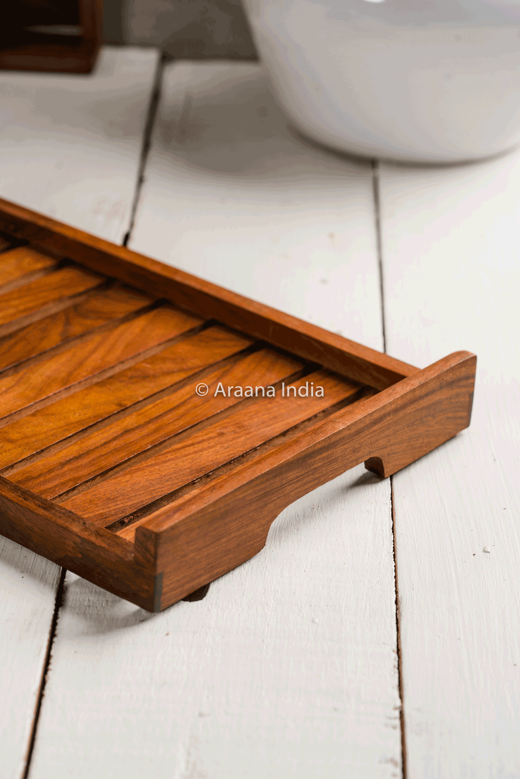 Thumbnail preview #4 for Dhaari - Striped wooden serving tray