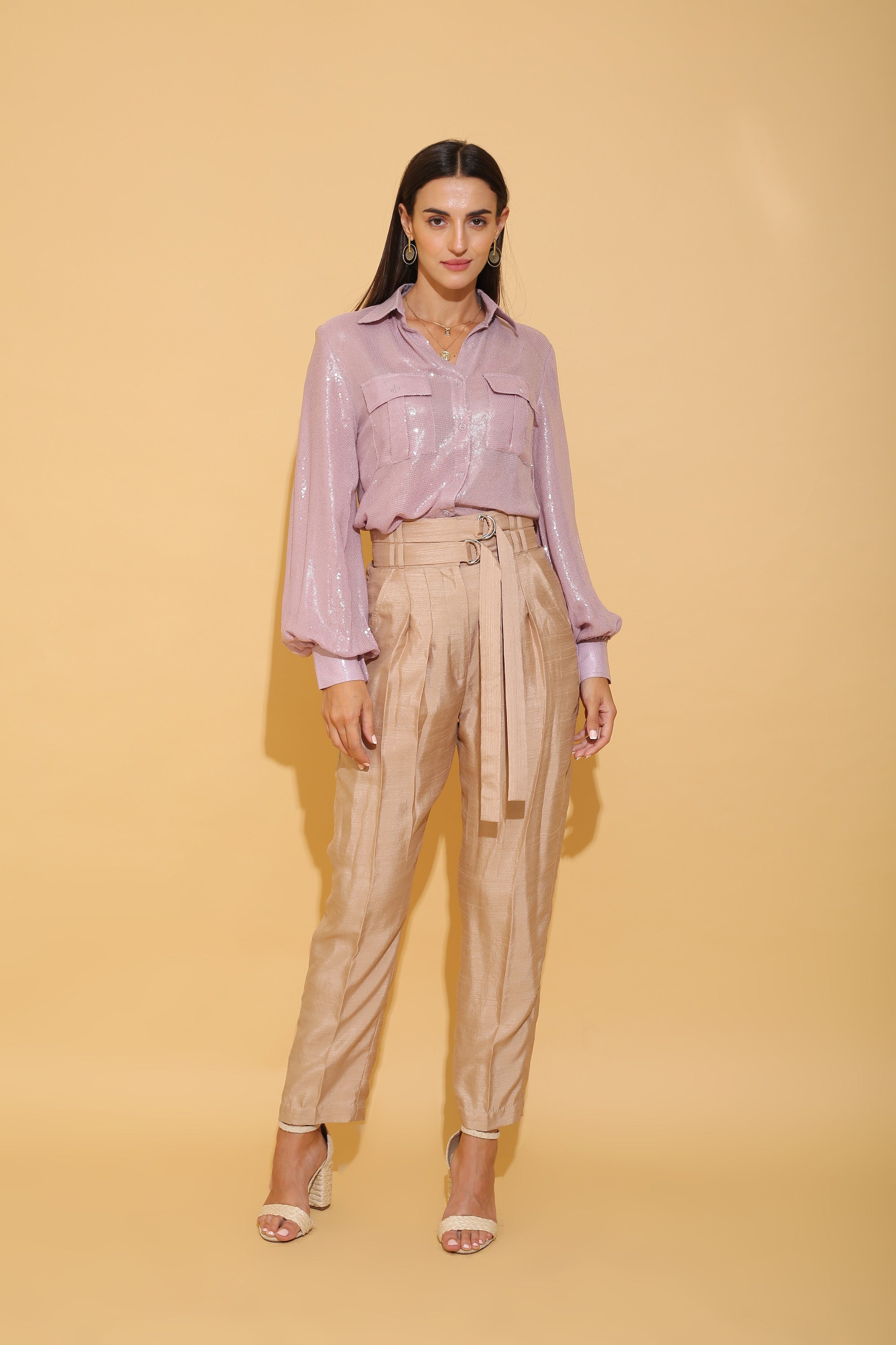 Lilac Sequins Shirt - Torqadorn