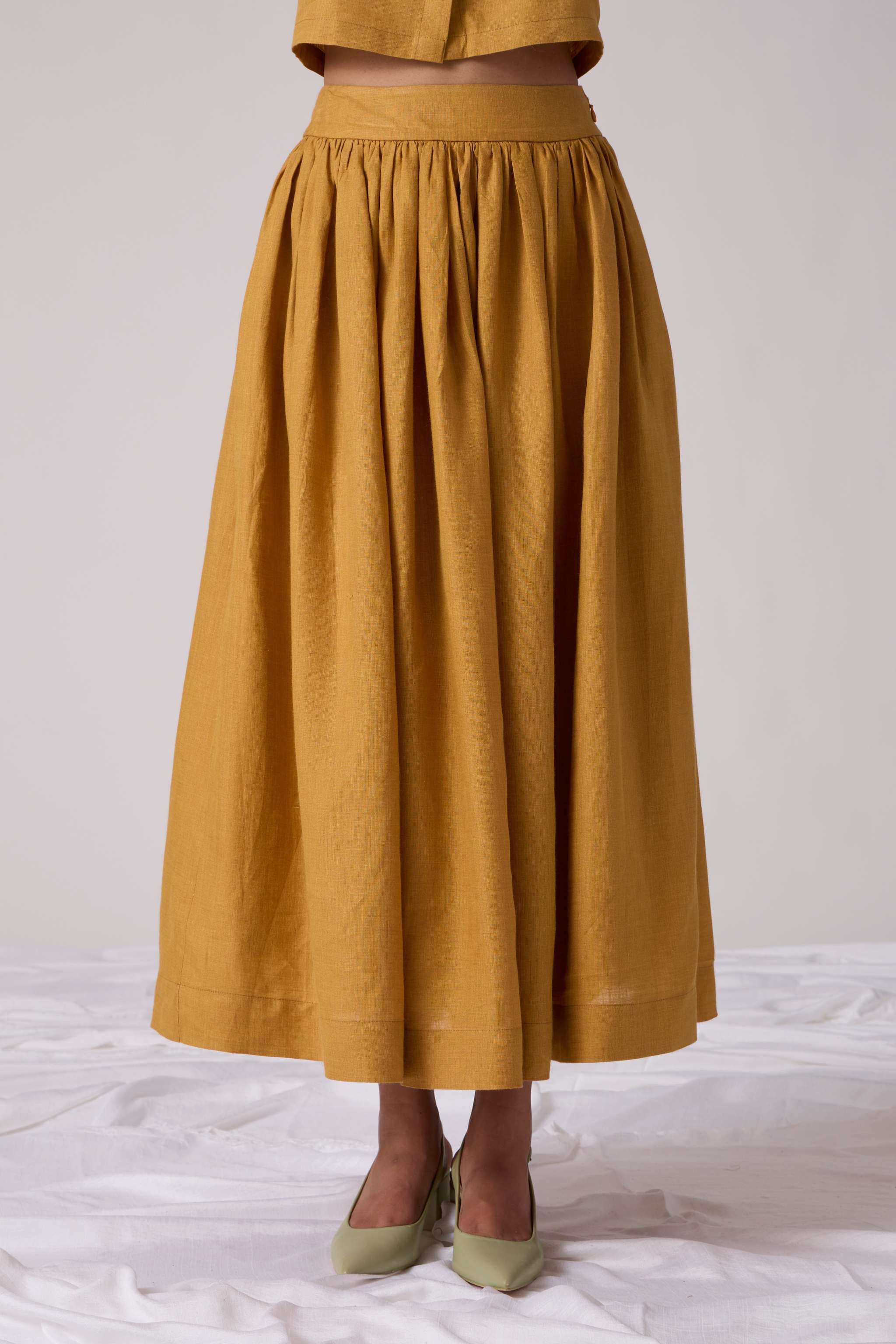 Maud Skirt - Mustard - The Summer House