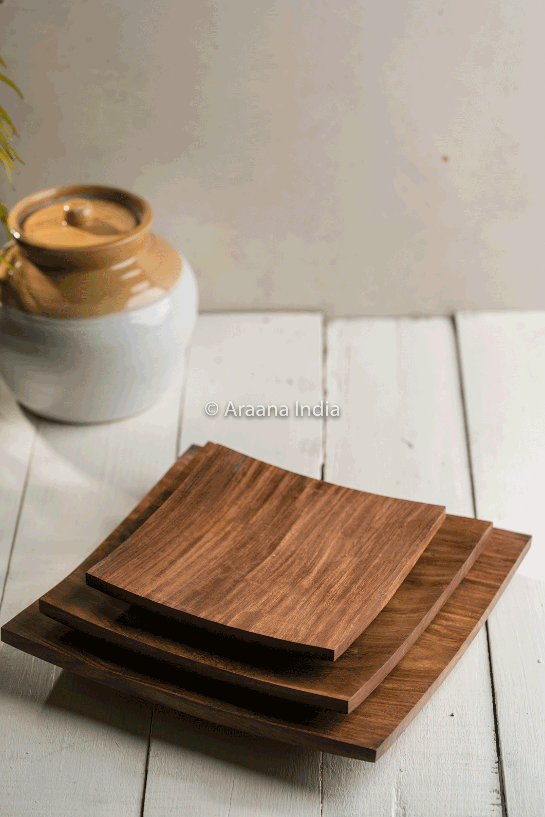 Thumbnail preview #0 for Mandhas - Set of 3 wooden platters