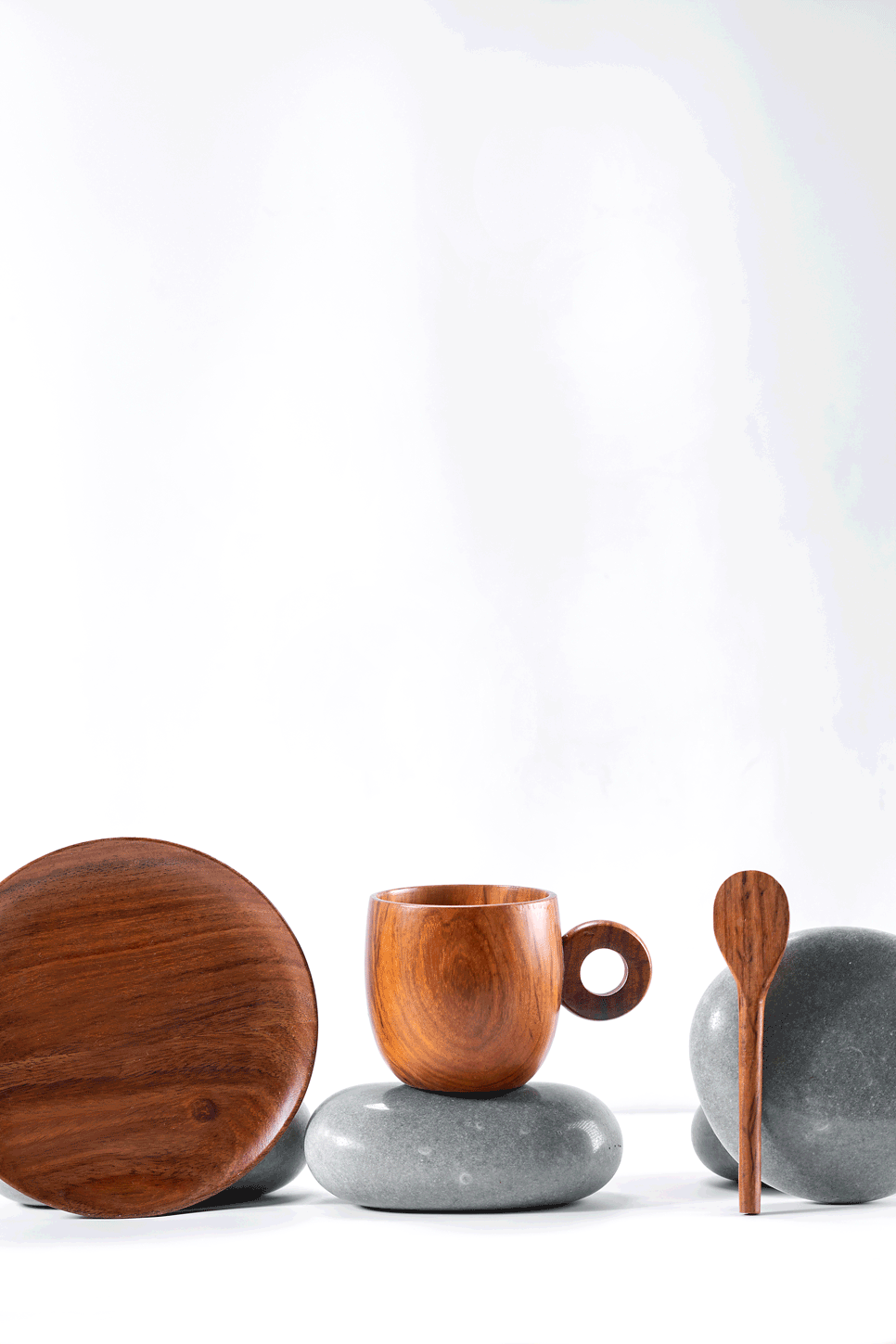 Thumbnail preview #4 for Shikora - Wooden cup saucer and spoon set