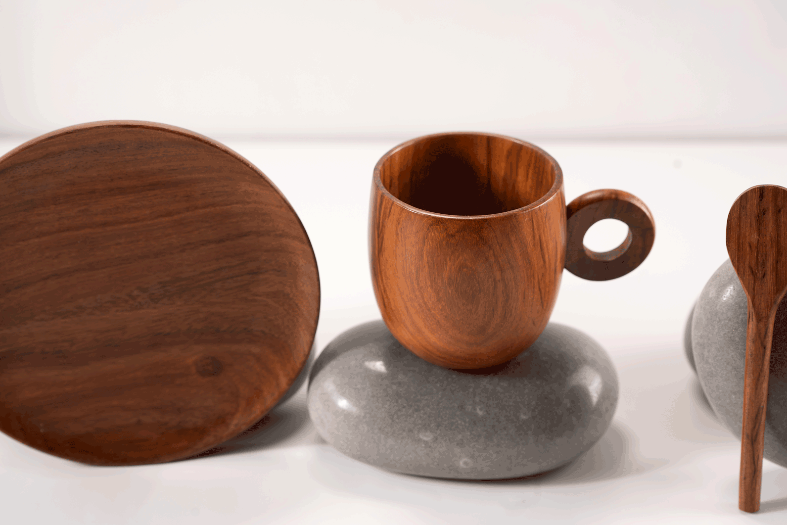 Thumbnail preview #12 for Shikora - Wooden cup saucer and spoon set